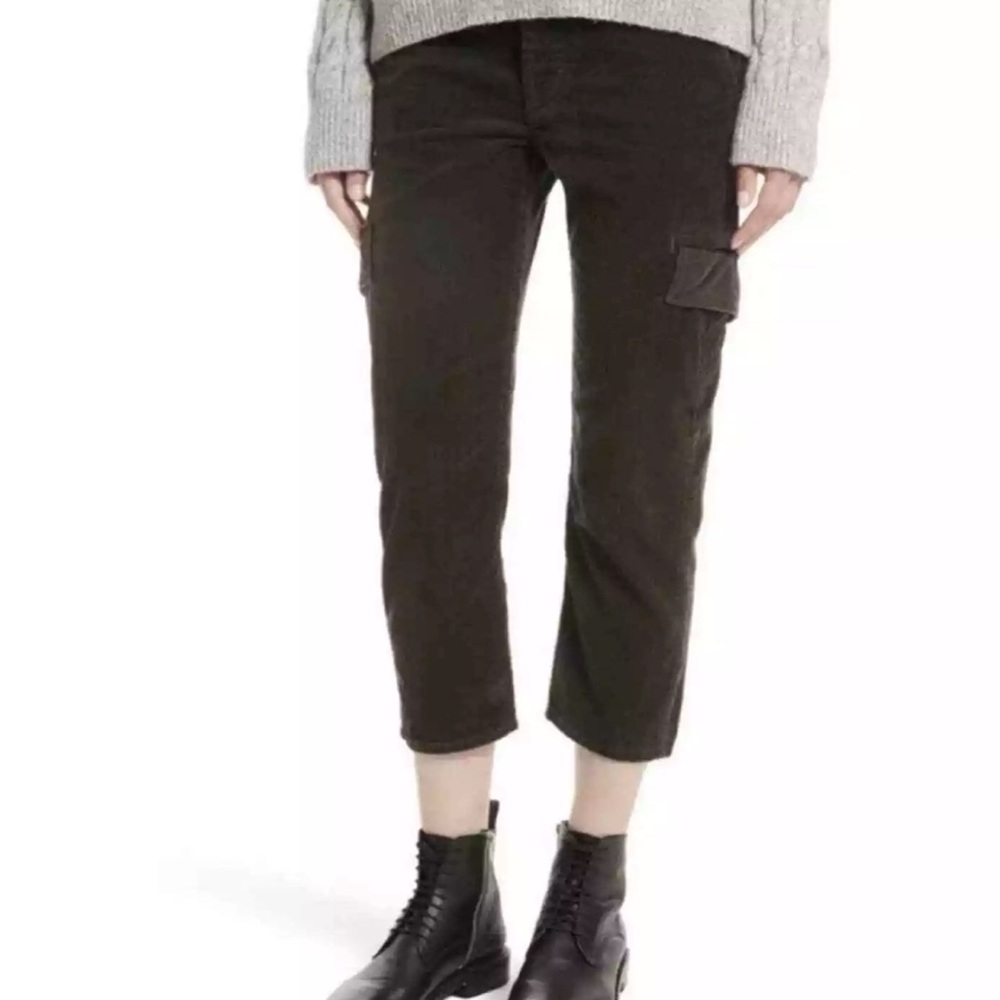 Vince flight cargo pants in espresso brown corduroy - sz 6
